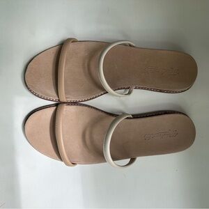 Madewell Tan and Cream Sandals Minimalist Comfort